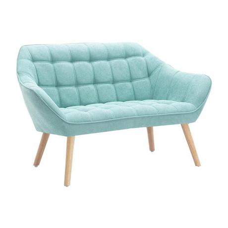 Vente-unique Sofa 2Sitzer Stoff Hellgrün CASERTA  