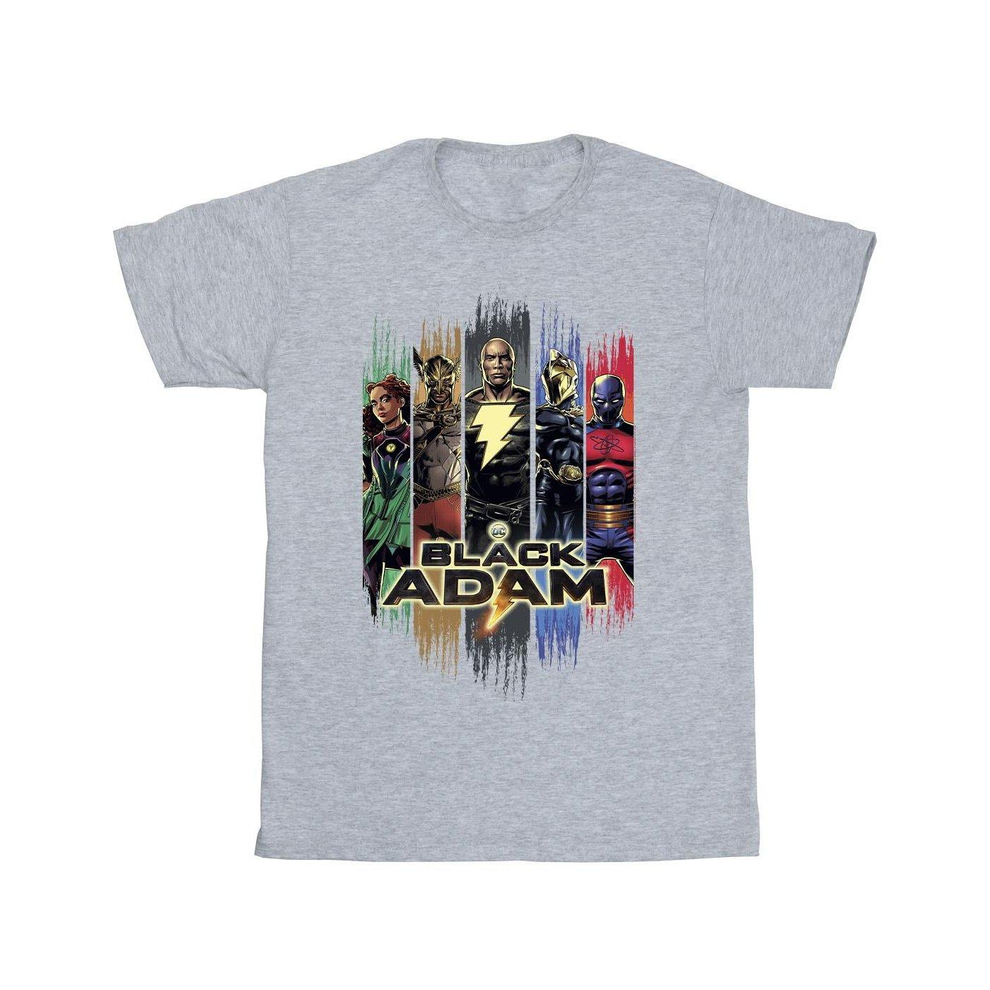 Image of Black Adam Jsa Complete Group Tshirt Herren Grau XXL