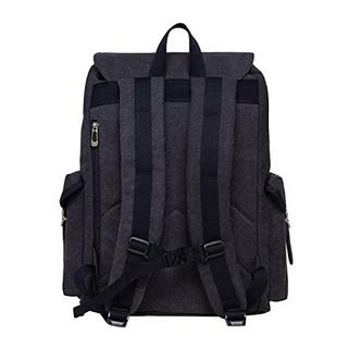 Only-bags.store Canvas Retro Rucksack, Vintage Jagdrucksack Wanderrucksack mit 14 Zoll Laptopfach Backpack für  