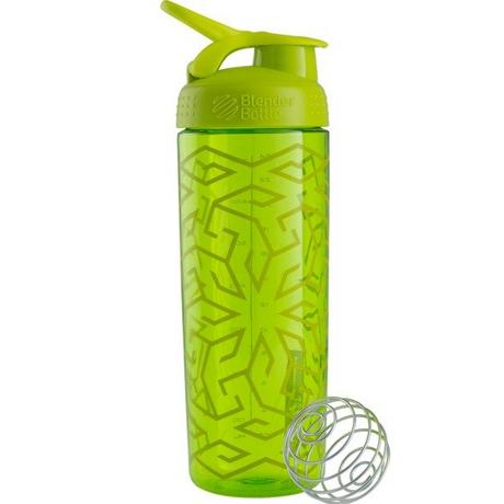 Blender Bottle  28oz / 820ml BlenderBottle SportMixer Signature Sleek, Green/Green 