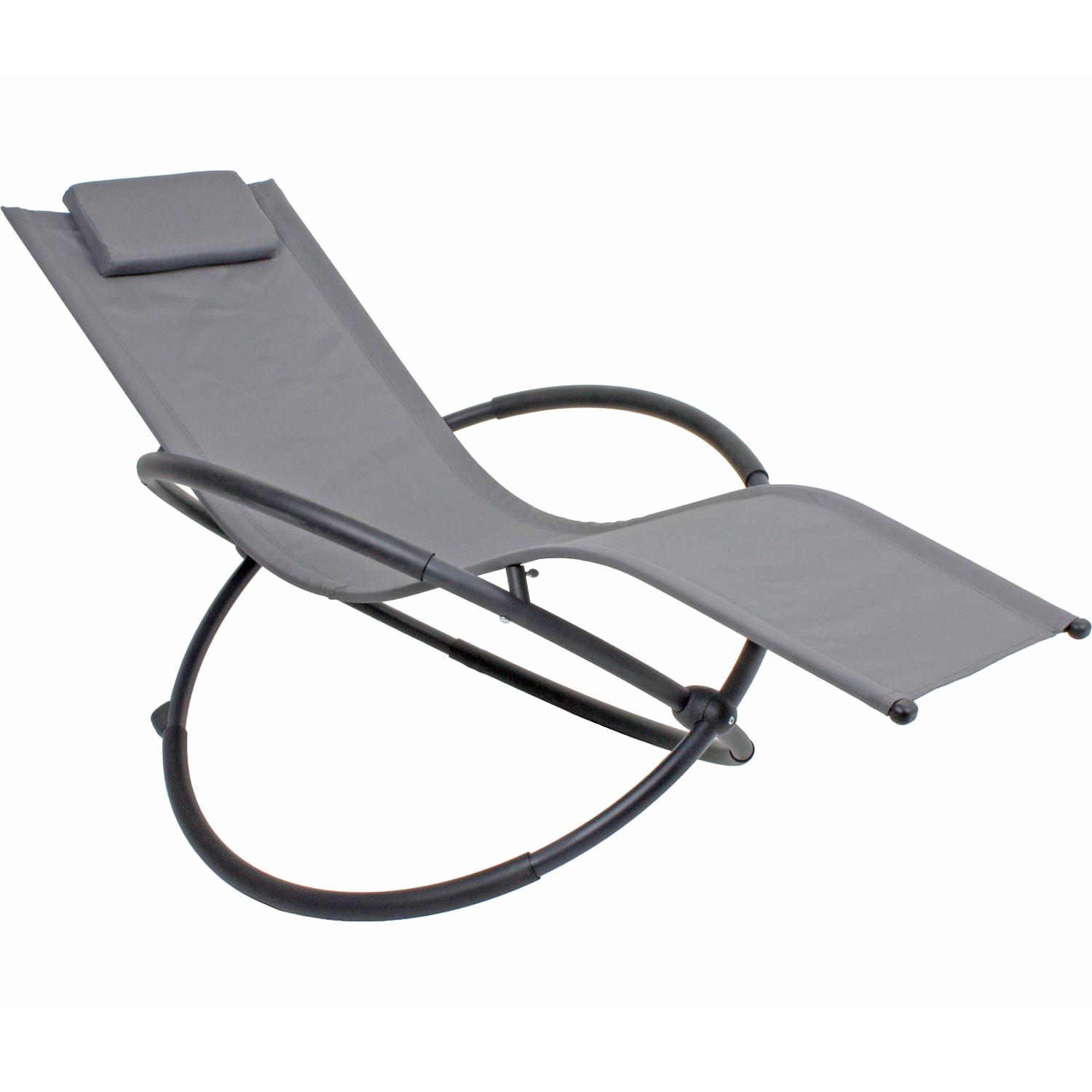 mutoni Chaise longue à bascule Milos gris  