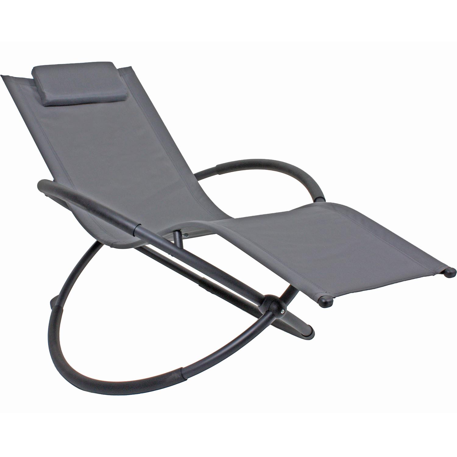 mutoni Chaise longue à bascule Milos gris  