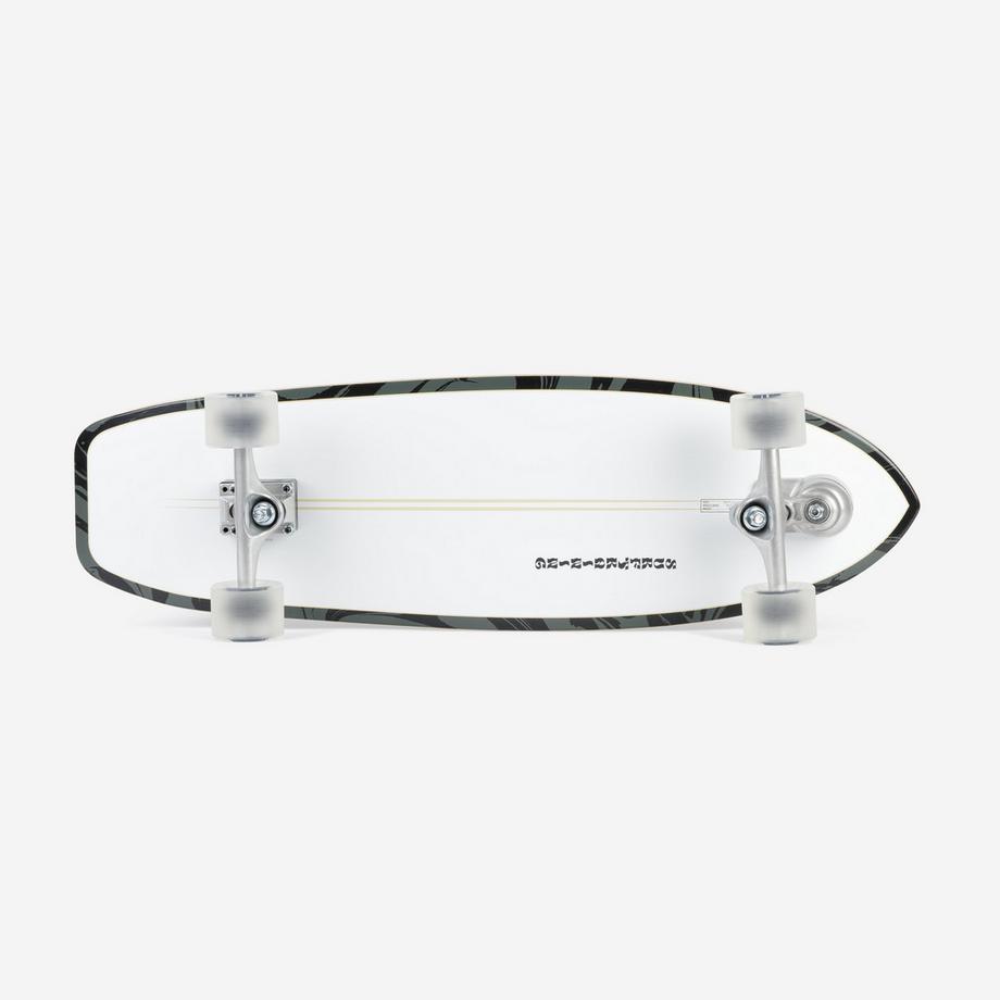 DECATHLON  LONGBOARD SURFSKATE SURFTRAINING 34" WHITE OIL 