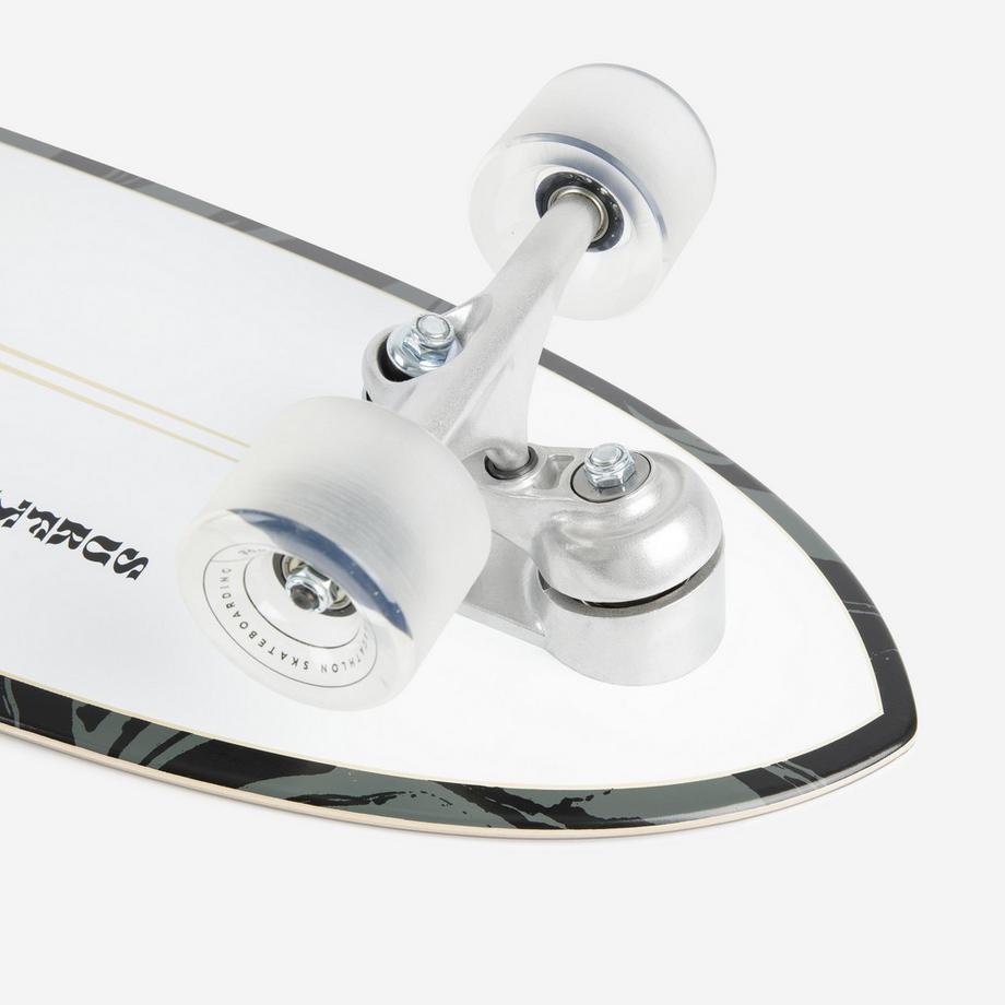 DECATHLON  LONGBOARD SURFSKATE SURFTRAINING 34" WHITE OIL 