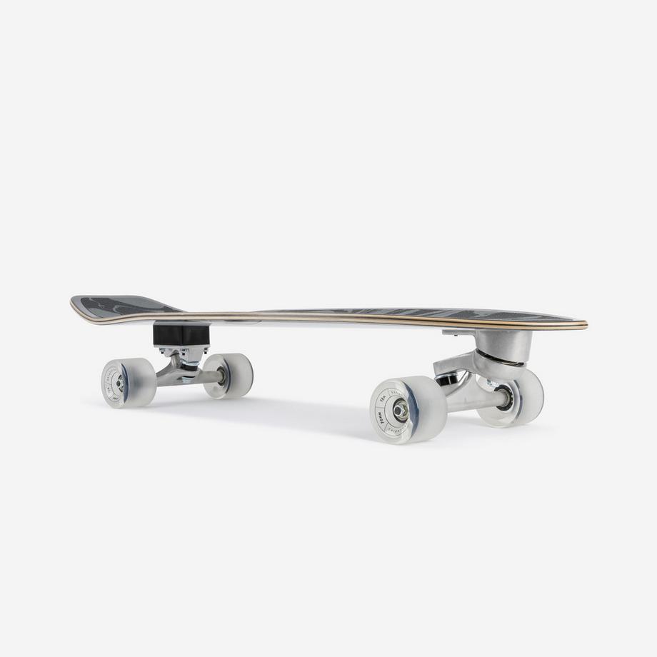 DECATHLON  LONGBOARD SURFSKATE SURFTRAINING 34" WHITE OIL 