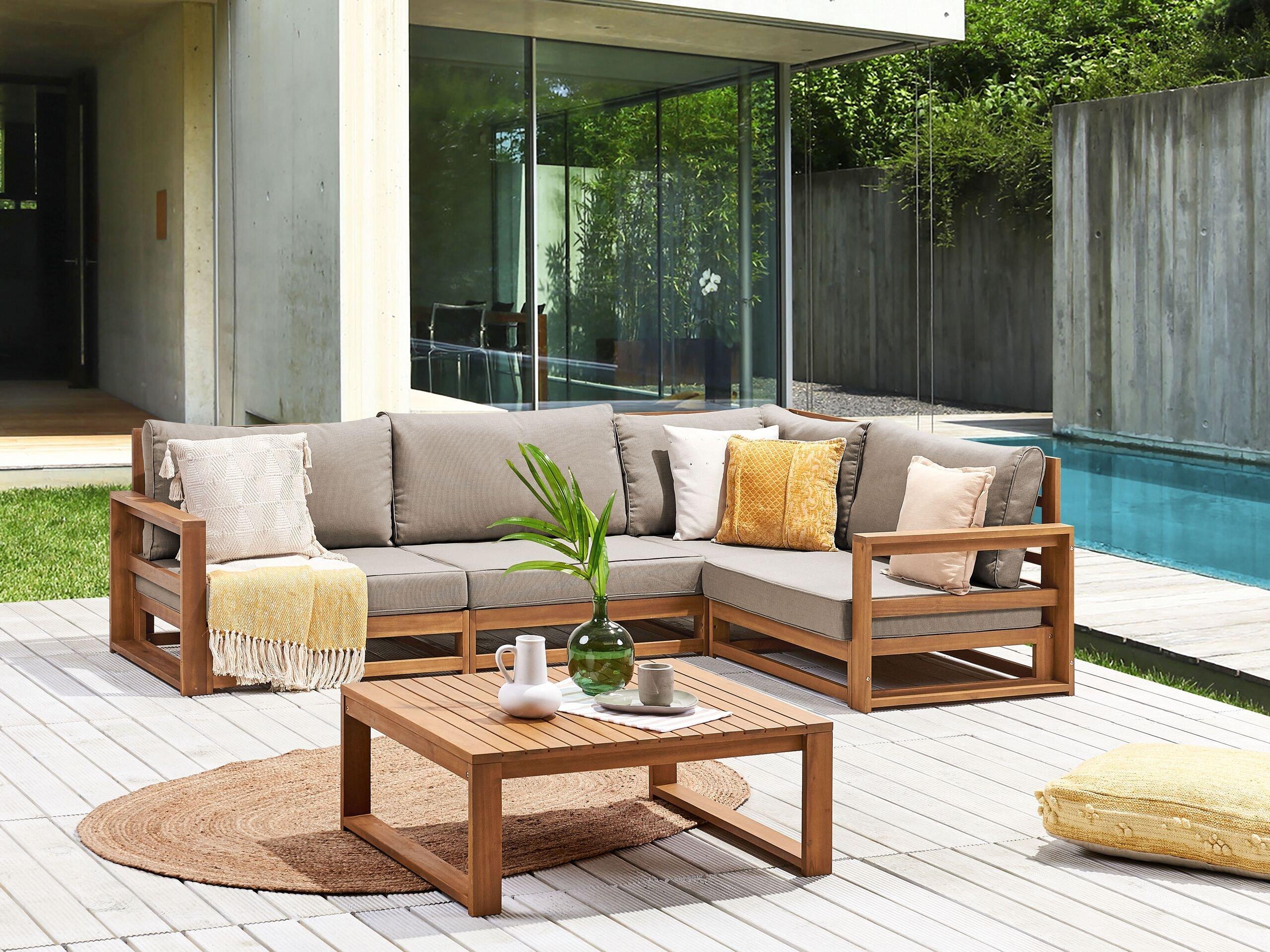 Beliani Lounge Set aus FSC® zertifiziertes Akazienholz Modern TIMOR  