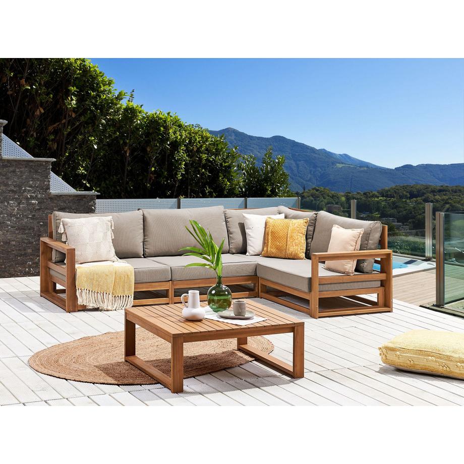 Beliani Lounge Set aus FSC® zertifiziertes Akazienholz Skandinavisch TIMOR  