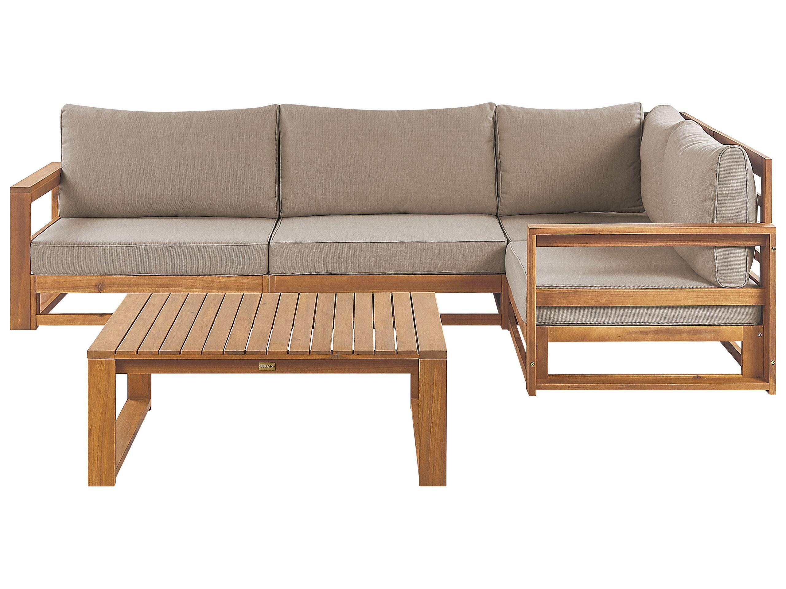 Beliani Set lounge pour jardin en Bois d'acacia certifié FSC® Moderne TIMOR  