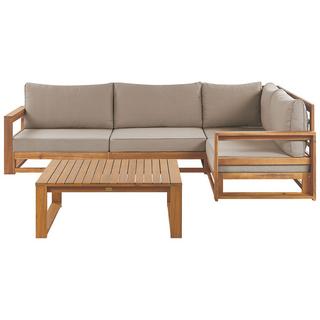 Beliani Set lounge pour jardin en Bois d'acacia certifié FSC® Moderne TIMOR  