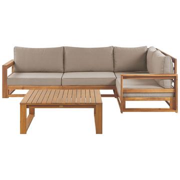 Set lounge pour jardin en Bois d'acacia certifié FSC® Moderne TIMOR