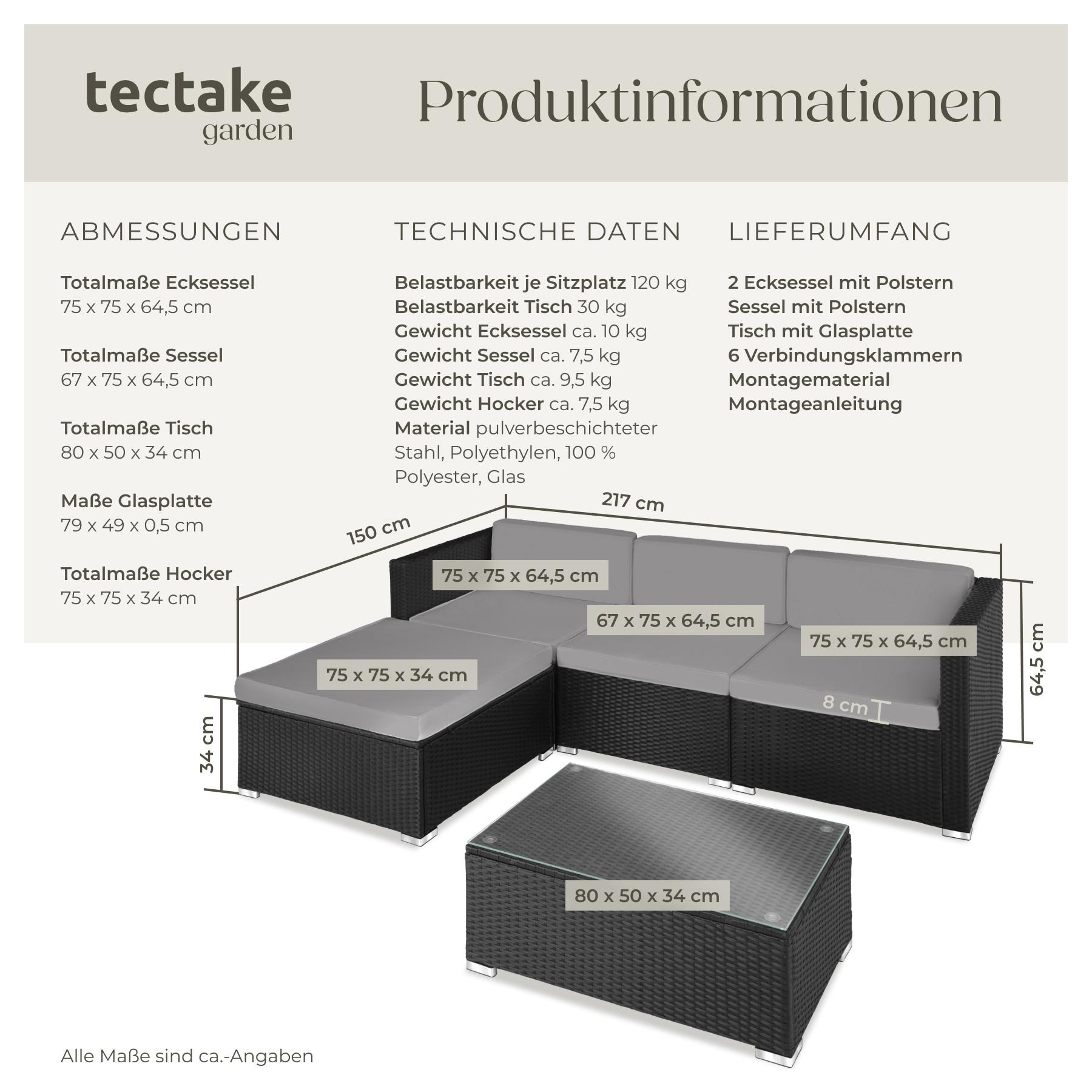 Tectake Rattan Lounge Florenz  