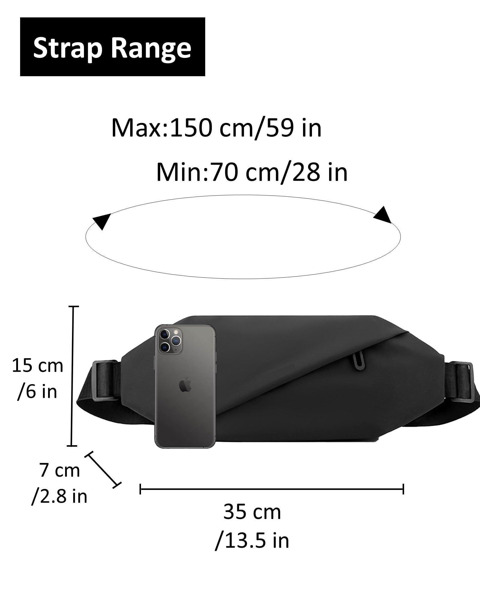 Only-bags.store Große PU Leder Wasserdichte Sport Reise Jogging Bauchtasche  