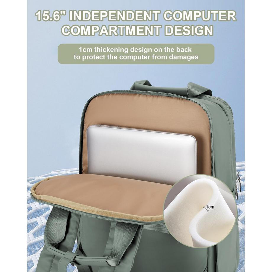 Only-bags.store Zaino impermeabile da viaggio con scomparto per laptop  