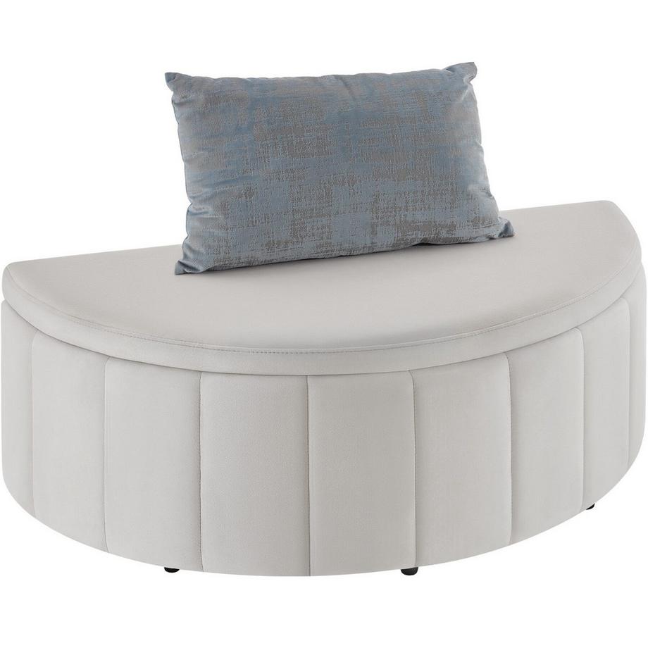 Tectake Panca imbottita Moon in velluto o bouclé  