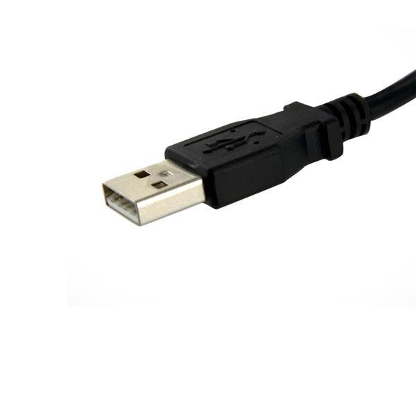 STARTECH.COM  Rallonge de câble USB 2.0 à montage sur panneau / goulotte A vers A de 30cm - F/M - Noir 