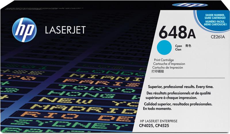 Hewlett-Packard  HP Toner-Modul 648A cyan CE261A Color LJ CP4025 11'000 Seiten 