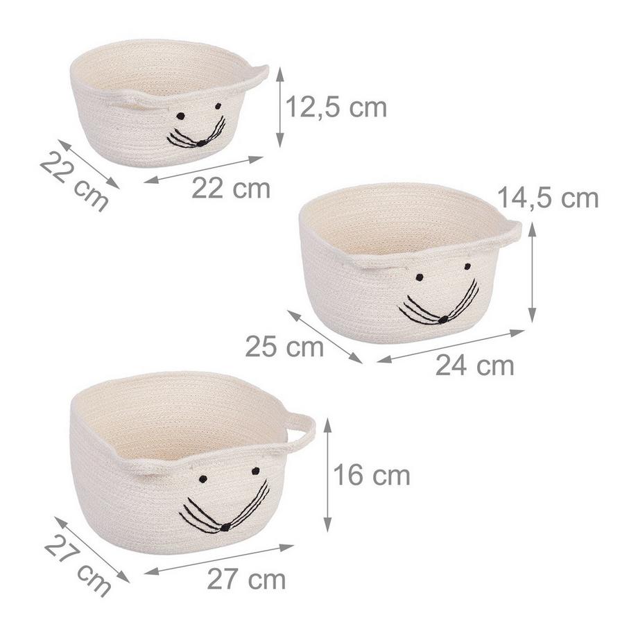B2X Ensemble de 3 paniers de rangement  