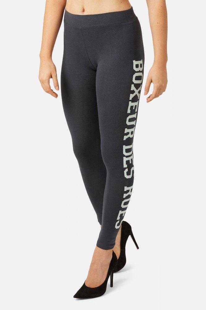 Image of Basic Leggings With Front Logo Damen Anthrazit M