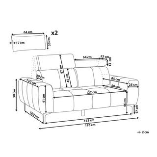 Beliani 2 Sitzer Sofa aus Bouclé Modern VEGAMO  