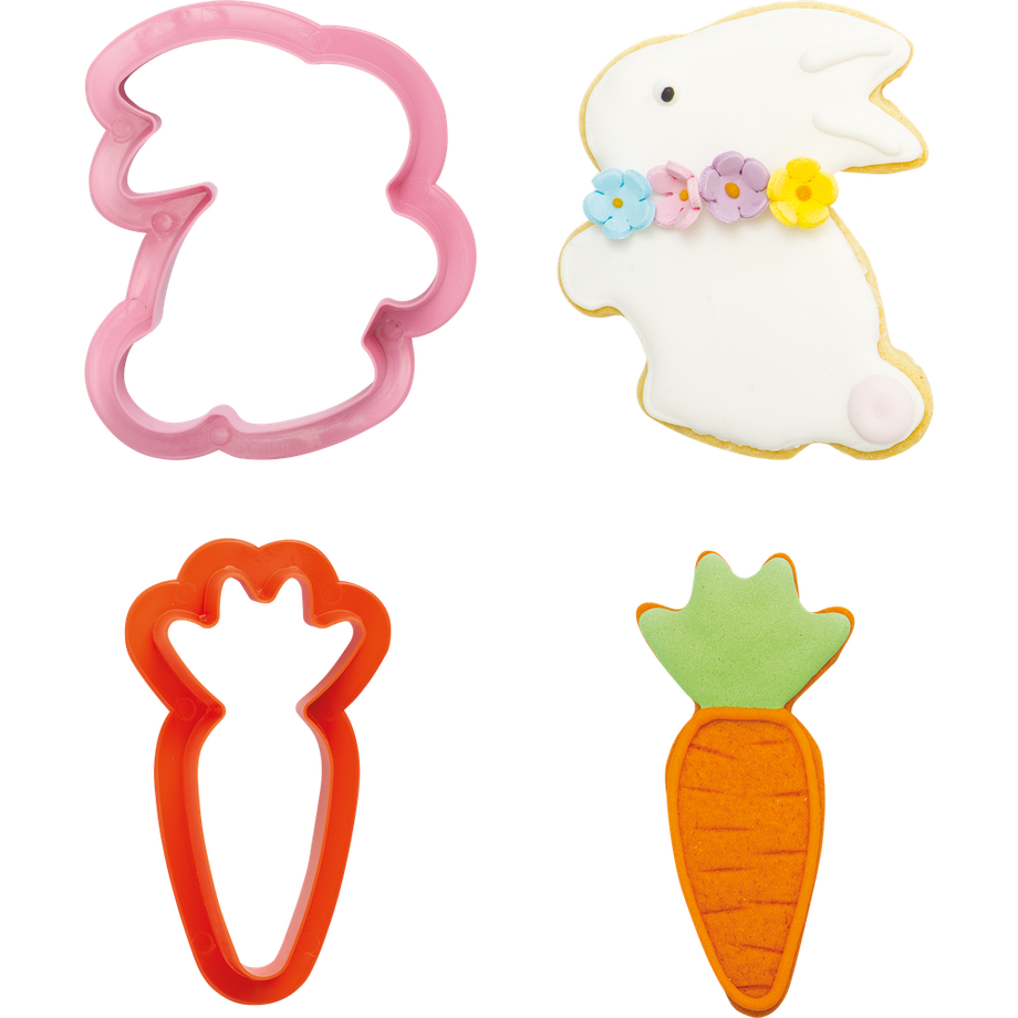 Decora Ausstecher Set Hase und Karotte 2 Stück  