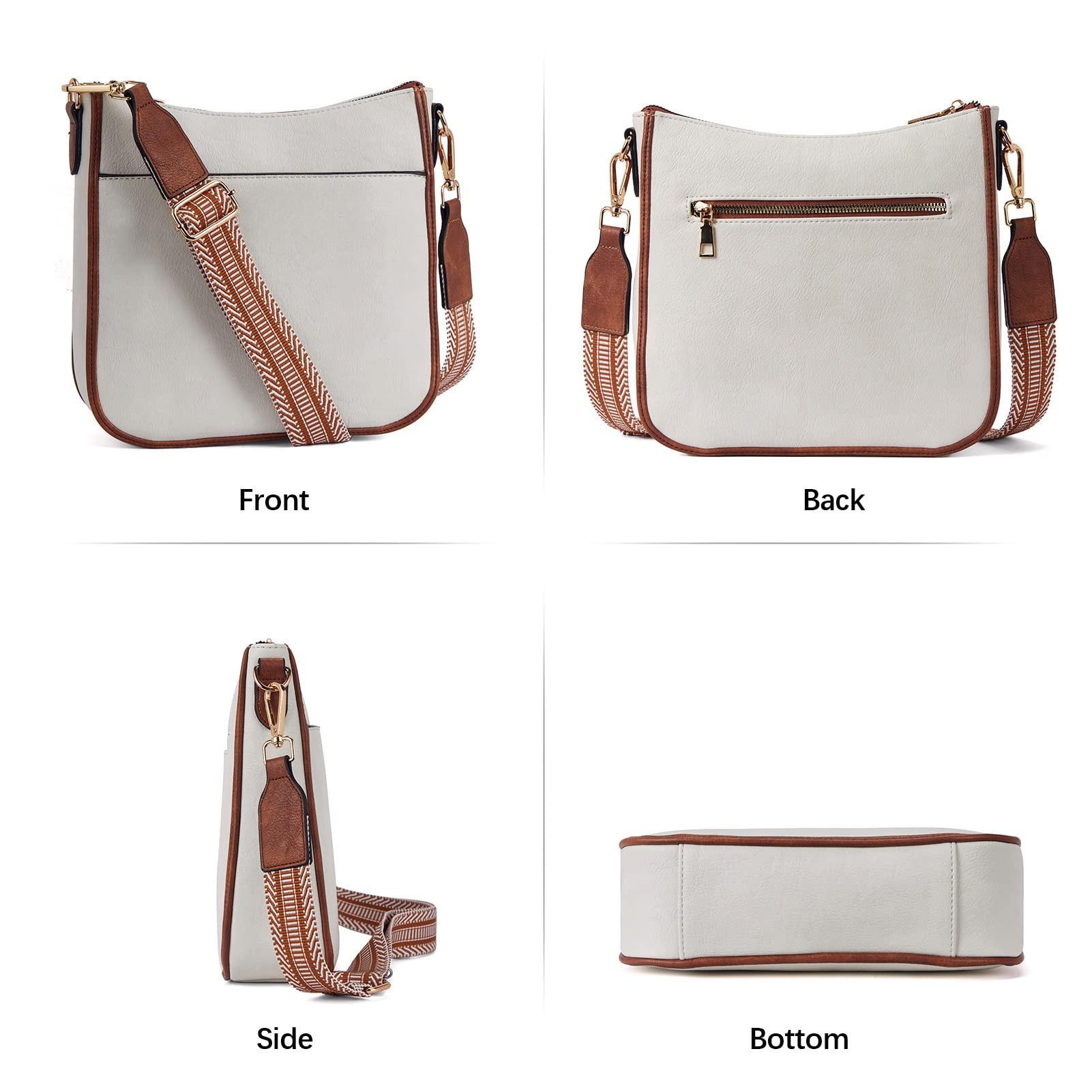 Only-bags.store Borsa a tracolla piccola con tracolla colorata regolabile in similpelle  