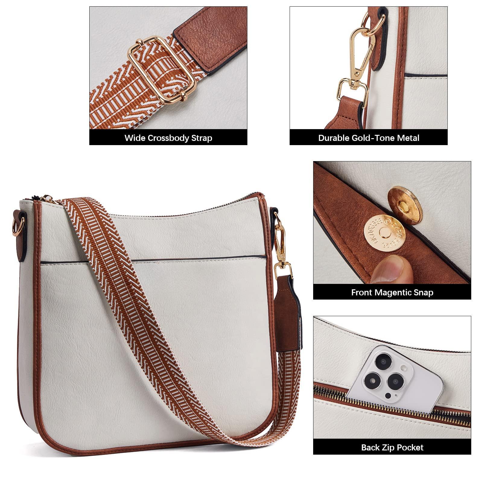 Only-bags.store Borsa a tracolla piccola con tracolla colorata regolabile in similpelle  