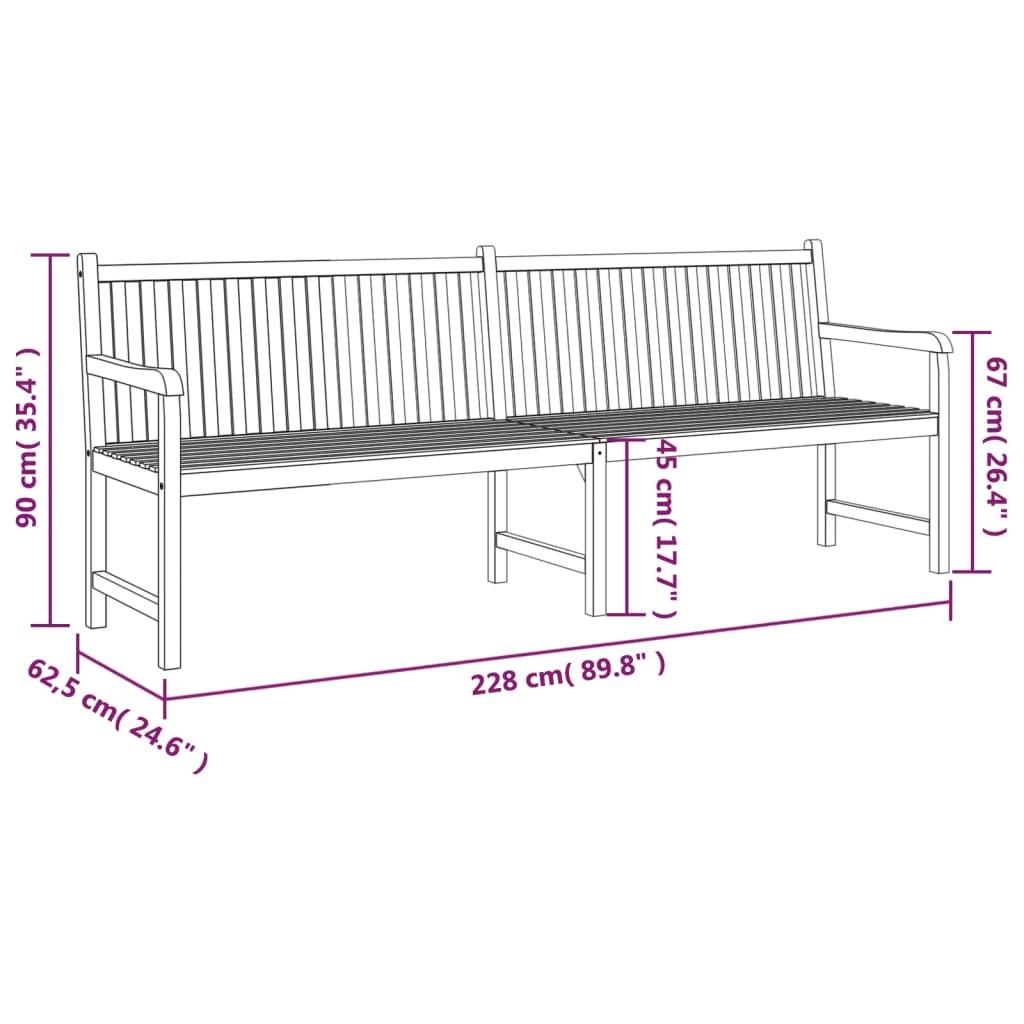 VidaXL Gartenbank teak  