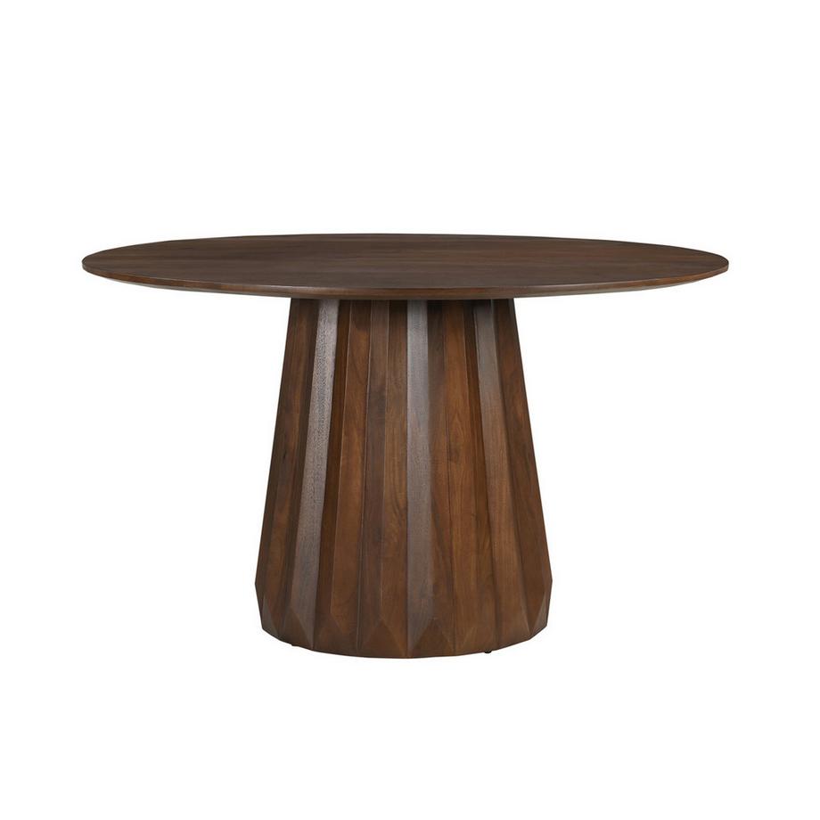 mutoni Table à manger Arcos Fold marron ronde 130  