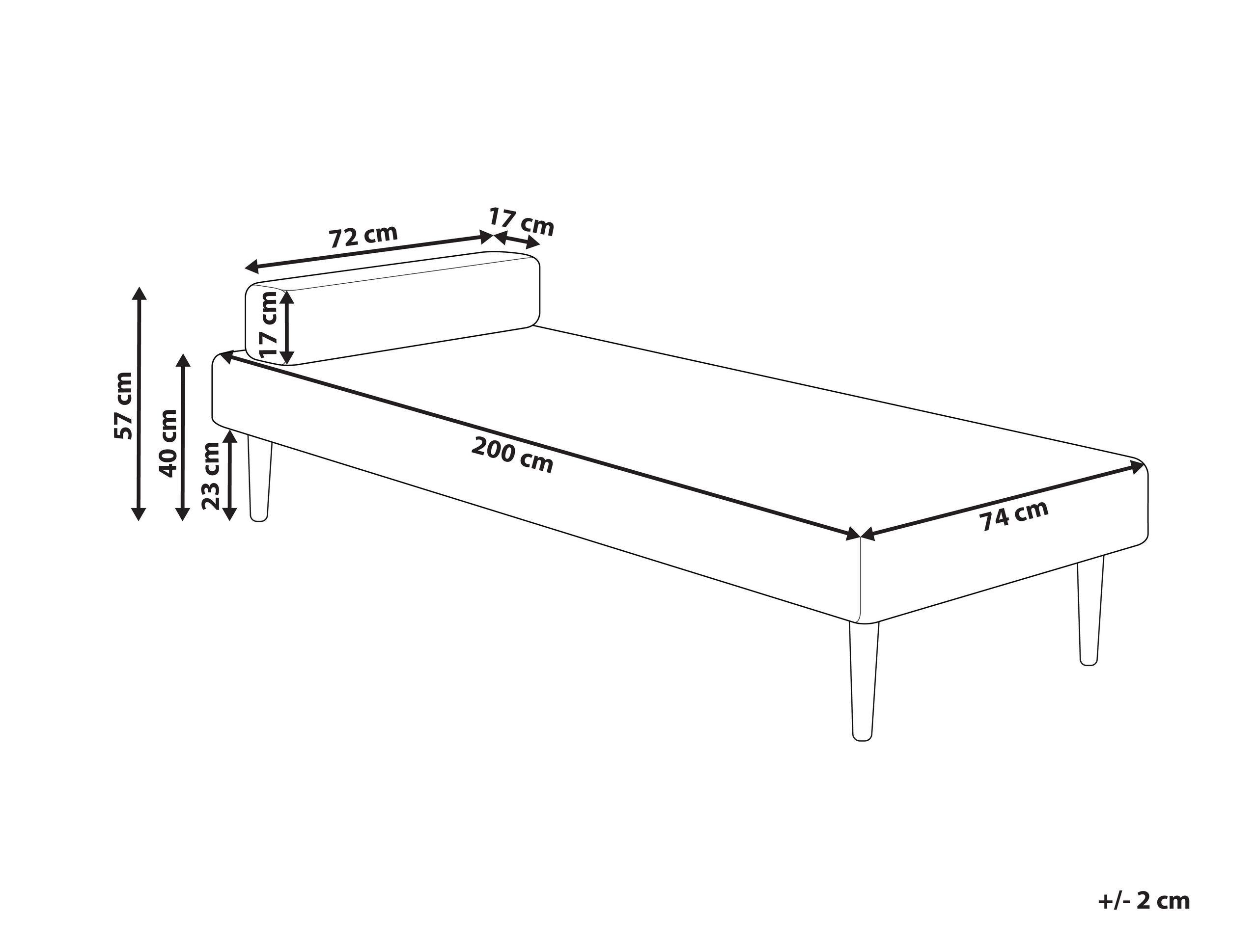 Beliani Chaise longue en Poliestere Moderno NIORT  