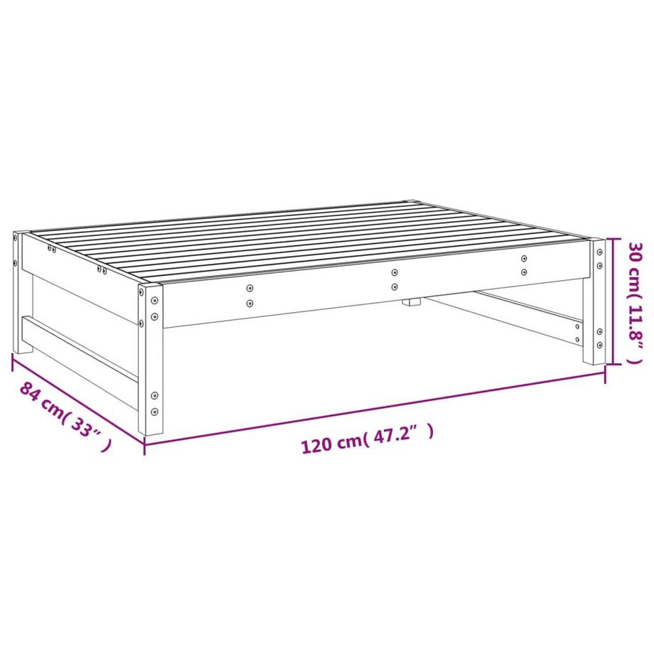 VidaXL Repose-pied de jardin bois  