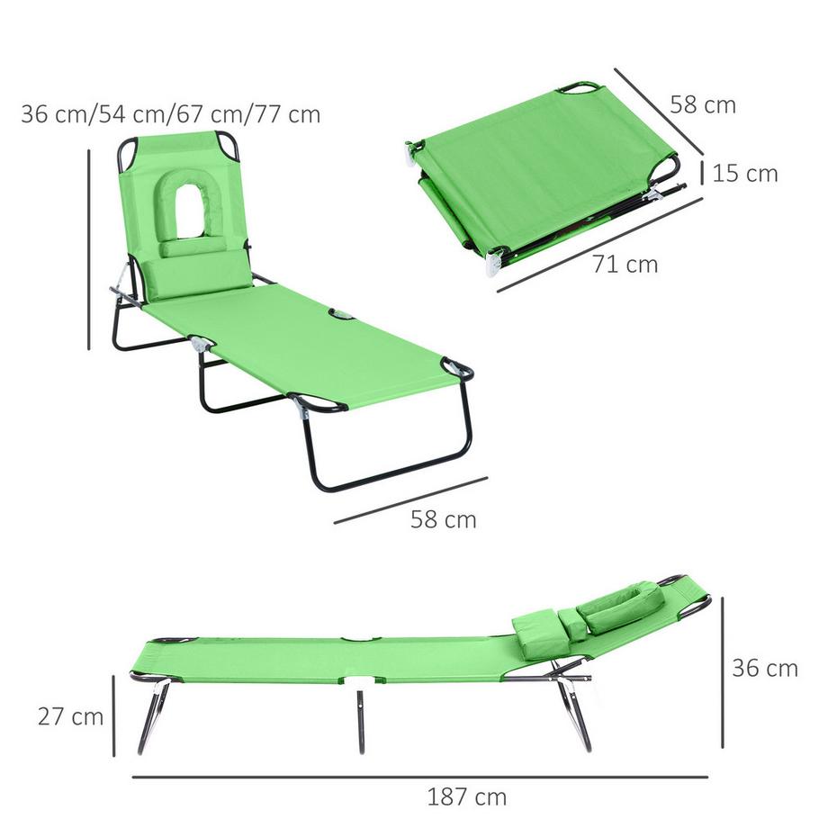 Outsunny Chaise longue  