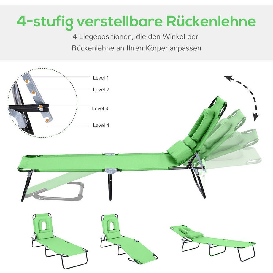 Outsunny Chaise longue  