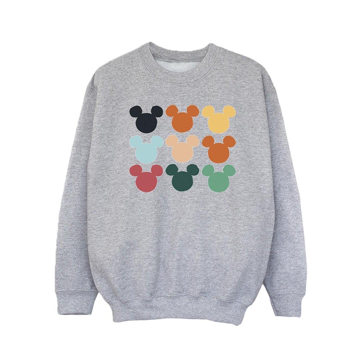 Image of Mickey Mouse Heads Square Sweatshirt Mädchen Grau 128