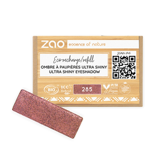 ZAO MAKEUP  Recharge Ombre à paupières rectangle Ultra Shiny - Certifié bio et vegan 