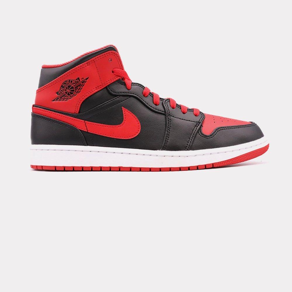 Image of Nike Air Jordan 1 Mid - Alternate Bred Herren Schwarz / Rot 46