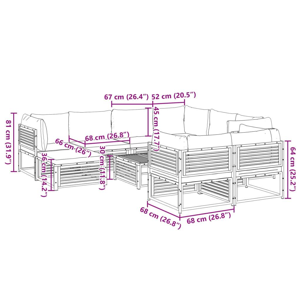 VidaXL Salon de jardin bois  