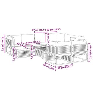 VidaXL Salon de jardin bois  