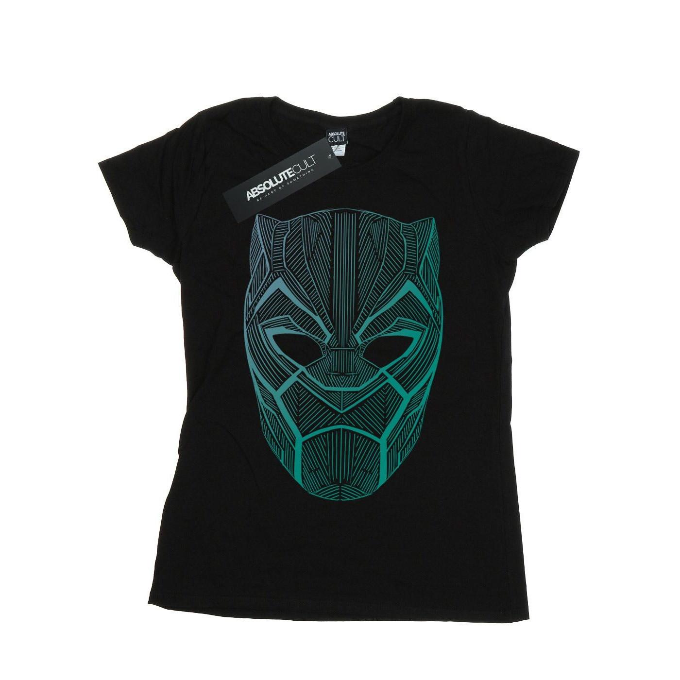 Image of Black Panther Tribal Mask Tshirt Damen Schwarz L