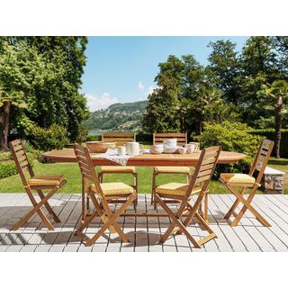 Beliani Gartenstuhlkissen 6er Set aus Polyester Boho TOLVE  