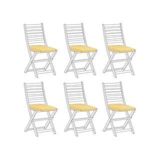 Beliani Lot de 6 coussins d'assise en Polyester Moderne TOLVE  