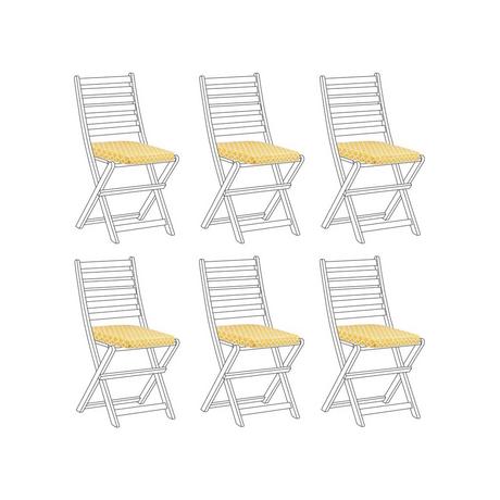 Beliani Lot de 6 coussins d'assise en Polyester Moderne TOLVE  