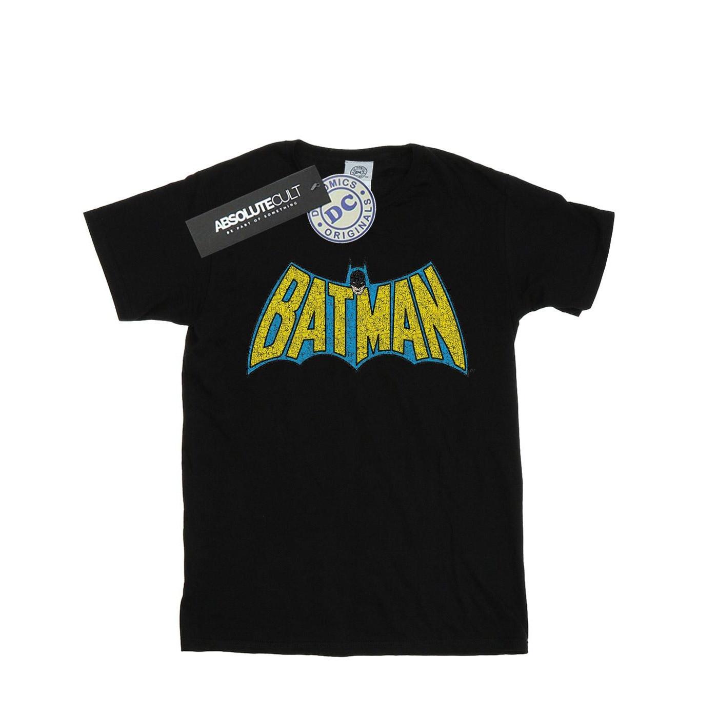 Image of Batman Crackle Logo Tshirt Herren Schwarz S