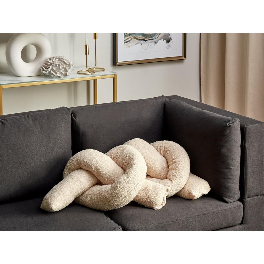 Beliani Lot de 2 coussins décoratifs en Bouclé Moderne GLADIOLUS  