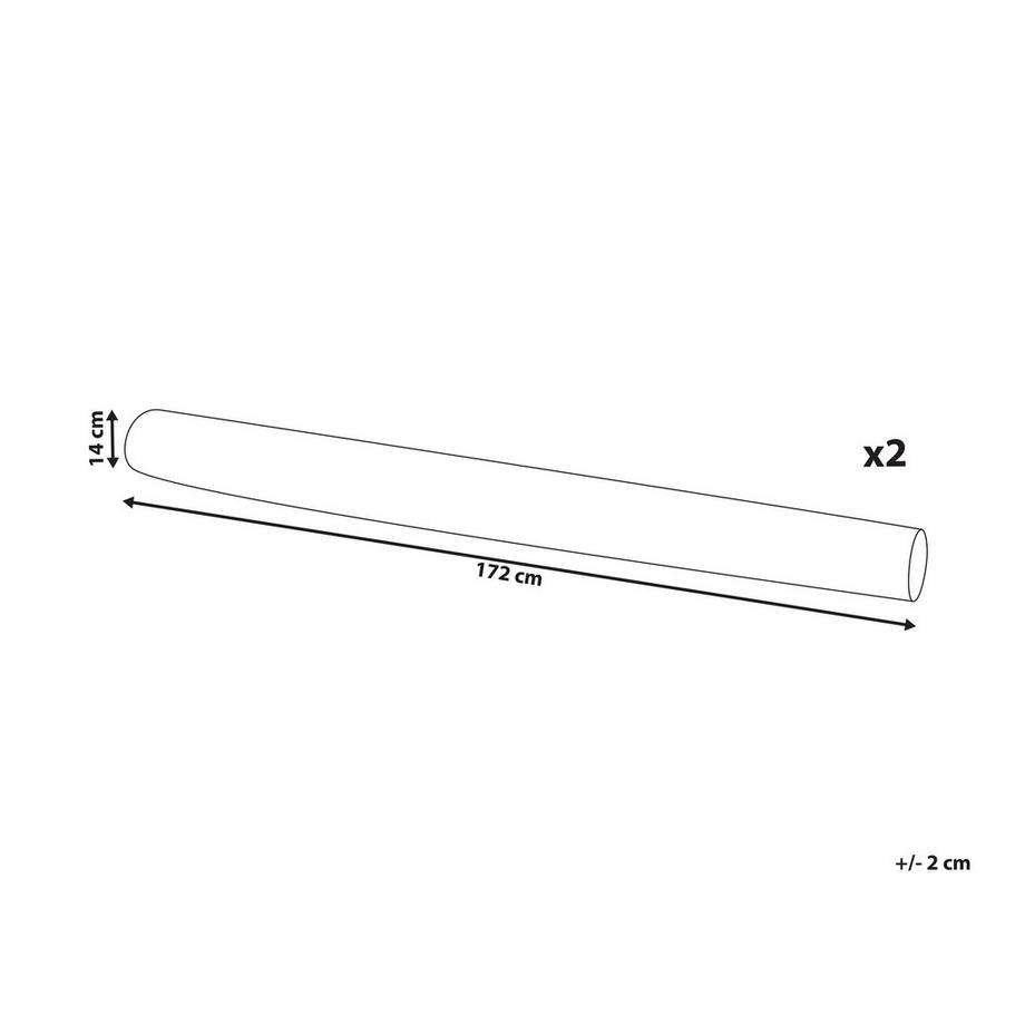 Beliani Lot de 2 coussins décoratifs en Bouclé Moderne GLADIOLUS  