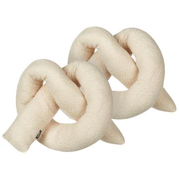 Lot de 2 coussins décoratifs en Bouclé Moderne GLADIOLUS