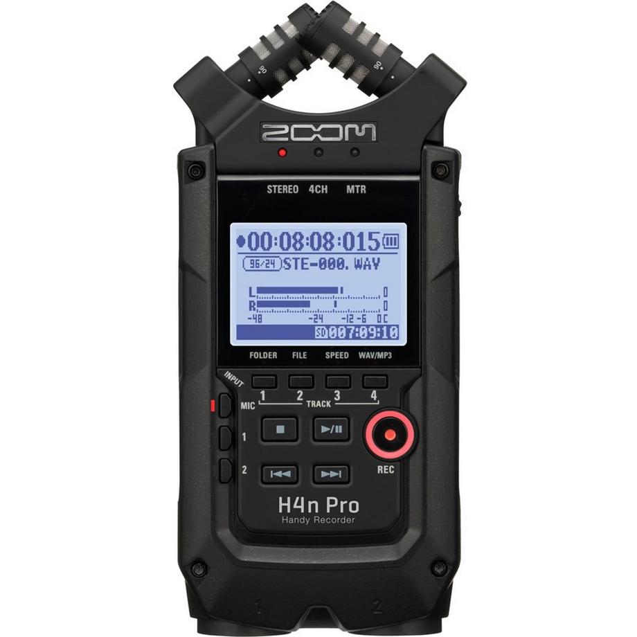 Zoom  H4n Pro Black, Mobiler Multitrack-Recorder 