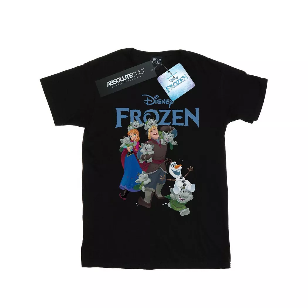 Disney - Frozen Happy Trolls TShirt, für Damen, Schwarz, Größe XL
