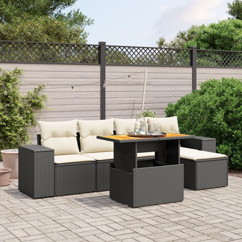 VidaXL Ensemble de canapés de jardin rotin synthétique  