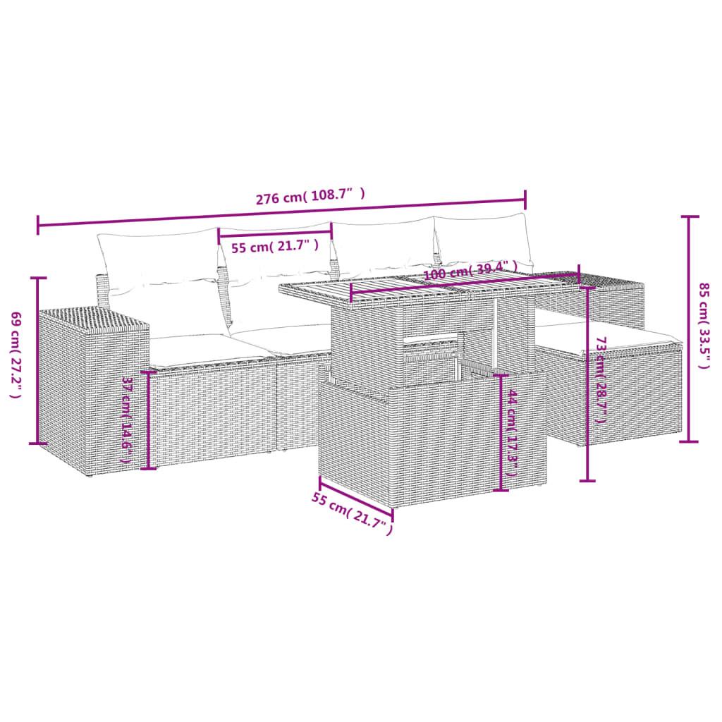 VidaXL Garten sofagarnitur poly-rattan  