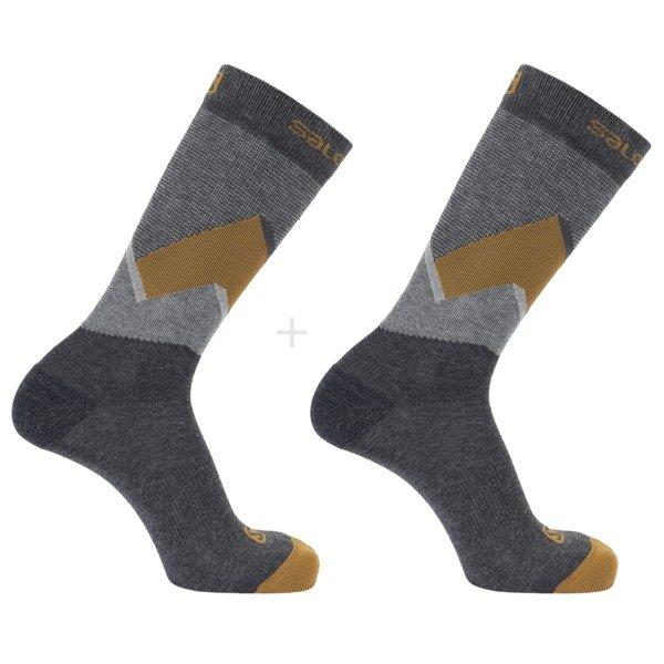 Image of Salomon Socken Outline Prism Crew 2-pack Unisex Grau 42-44